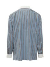 TOM FORD - Striped Shirt with Classic Collar - Blue - LIDIASHOPPING® - Official Website