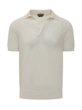 TOM FORD - Polo Senza Bottoni a Maniche Corte - Bianco | Lidia Shopping | Official Website