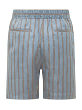 TOM FORD - Pleated Lounge Shorts with Stripes - Blue - LIDIASHOPPING® - Official Website