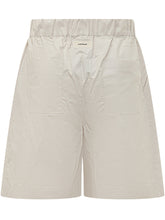 A PAPER KID - Popeline Shorts with Elasticated Waist - Beige - LIDIASHOPPING® - Official Website