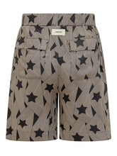 A PAPER KID - Bermuda con Stampa Grafica e Vita Elasticizzata - Nero - LIDIASHOPPING® - Official Website