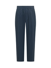 A PAPER KID - Pantaloni in Popeline con Elastico in Vita - Blu - LIDIASHOPPING® - Official Website