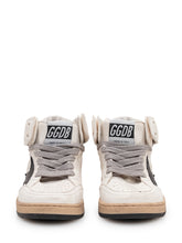 GOLDEN GOOSE KIDS - Sneakers Alte Sky Star in Pelle - Bianco - LIDIASHOPPING® - Official Website