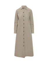 TORY BURCH - Shirt Dress with Collar and Buttons - Grey | Lidia Shopping ® | Official Website