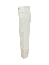 TORY BURCH - Straight Leg Jeans with Pattern Insert - White - LIDIASHOPPING® - Official Website