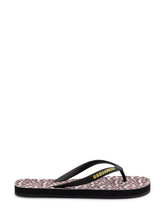 DSQUARED2 - Animal Print Flip Flops With Logo Detail - Black - LIDIASHOPPING® - Official Website