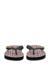 DSQUARED2 - Animal Print Flip Flops With Logo Detail - Black - LIDIASHOPPING® - Official Website