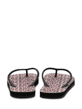 DSQUARED2 - Animal Print Flip Flops With Logo Detail - Black - LIDIASHOPPING® - Official Website