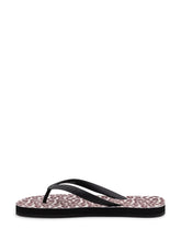DSQUARED2 - Animal Print Flip Flops With Logo Detail - Black - LIDIASHOPPING® - Official Website