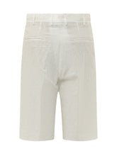A PAPER KID - Bermuda con Pinces e Passanti in Vita - Bianco - LIDIASHOPPING® - Official Website
