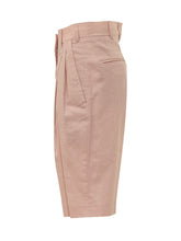 A PAPER KID - Bermuda with Pleats and Belt Loops - Pink - LIDIASHOPPING® - Official Website