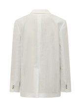 A PAPER KID - Linen Jacket with Lapels and Single Button - White - LIDIASHOPPING® - Official Website