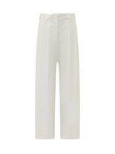 A PAPER KID - Pants with Pleats and Belt Loops - White - LIDIASHOPPING® - Official Website