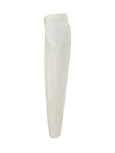 A PAPER KID - Pants with Pleats and Belt Loops - White - LIDIASHOPPING® - Official Website