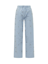 A PAPER KID - Pants with Drawstring and Appliques - Blue - LIDIASHOPPING® - Official Website