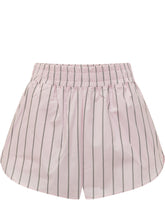 A PAPER KID - Cotton Striped Shorts with Elasticated Waist - Pink - LIDIASHOPPING® - Official Website