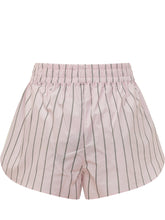 A PAPER KID - Cotton Striped Shorts with Elasticated Waist - Pink - LIDIASHOPPING® - Official Website