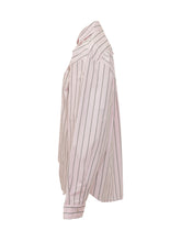 A PAPER KID - Striped Over Shirt with Pockets and Buttons - Pink - LIDIASHOPPING® - Official Website