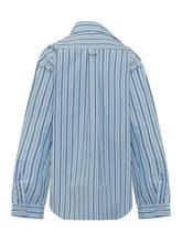 A PAPER KID - Striped Over Shirt with Pockets and Buttons - Blue - LIDIASHOPPING® - Official Website