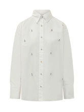 A PAPER KID - Camicia con Colletto e Bottoni con Applicazioni - Bianco - LIDIASHOPPING® - Official Website