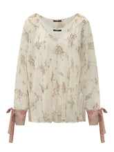 SEVENTY 19.70 - Floral Print Blouse with Ties - Beige - LIDIASHOPPING® - Official Website