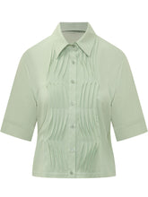 SEVENTY 19.70 - Camicia a Maniche Corte con Pieghe - Verde | Lidia Shopping | Official Website
