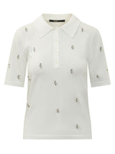 SEVENTY 19.70 - Embellished Polo Shirt - White - LIDIASHOPPING® - Official Website