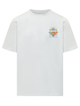 CASABLANCA - T-shirt Tennis Landscape con Stampa - Bianco | Lidia Shopping | Official Website