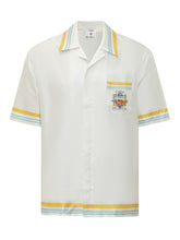 CASABLANCA - Cuban Collar Short-sleeve Shirt - White - LIDIASHOPPING® - Official Website