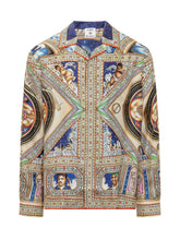 CASABLANCA - Camicia a Maniche Lunghe con Collo Cuban Stampa Artistica - Multicolore | Lidia Shopping | Official Website