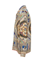 CASABLANCA - Camicia a Maniche Lunghe con Collo Cuban Stampa Artistica - Multicolore | Lidia Shopping | Official Website