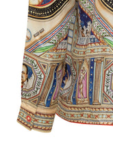 CASABLANCA - Camicia a Maniche Lunghe con Collo Cuban Stampa Artistica - Multicolore | Lidia Shopping | Official Website