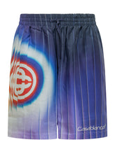 CASABLANCA - Graphic Print Shorts with Elastic Waist - Blue - LIDIASHOPPING® - Official Website