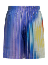 CASABLANCA - Graphic Print Shorts with Elastic Waist - Blue - LIDIASHOPPING® - Official Website