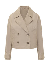 CALVIN KLEIN - Giacca Corta Doppiopetto con Revers - Beige - LIDIASHOPPING® - Official Website