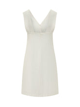 CALVIN KLEIN - Mini Dress with V Neckline - White - LIDIASHOPPING® - Official Website