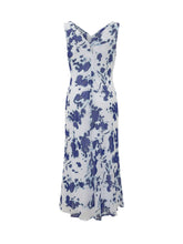 CALVIN KLEIN - Cowl Neck Printed Dress - Purple - LIDIASHOPPING® - Official Website