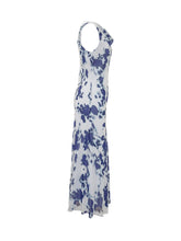 CALVIN KLEIN - Cowl Neck Printed Dress - Purple - LIDIASHOPPING® - Official Website