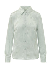 CALVIN KLEIN - Camicia Slim con Motivo Jacquard - Verde - LIDIASHOPPING® - Official Website