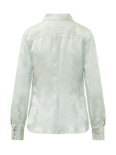 CALVIN KLEIN - Camicia Slim con Motivo Jacquard - Verde - LIDIASHOPPING® - Official Website