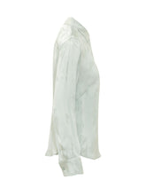 CALVIN KLEIN - Camicia Slim con Motivo Jacquard - Verde - LIDIASHOPPING® - Official Website