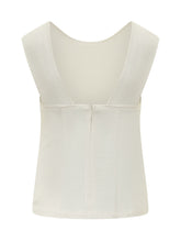 CALVIN KLEIN - Textured Sleeveless Top - White - LIDIASHOPPING® - Official Website