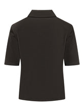 CALVIN KLEIN - Short Sleeve Polo with Zip - Black - LIDIASHOPPING® - Official Website