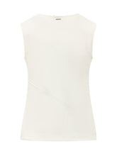 CALVIN KLEIN - Sleeveless Tank with Diagonal Seam - White - LIDIASHOPPING® - Official Website