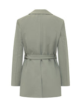 CALVIN KLEIN - Blazer con Cintura e Rever - Verde - LIDIASHOPPING® - Official Website