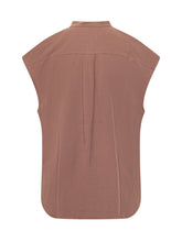 CALVIN KLEIN - Sleeveless Relaxed Shirt with Buttons - Red - LIDIASHOPPING® - Official Website