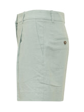 CALVIN KLEIN - Tailored Bermuda Shorts with Pleats - Green - LIDIASHOPPING® - Official Website