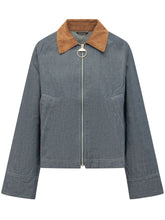 BARBOUR - Jacket with Velvet Collar and Zip Closure - Blue | Lidia Shopping ® | Official Website