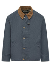 BARBOUR - Transport Denim Jacket with Contrast Collar - Blue - LIDIASHOPPING® - Official Website