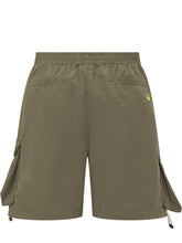 BARROW - Shorts in Gabardina con Tasche Cargo - Verde - LIDIASHOPPING® - Official Website